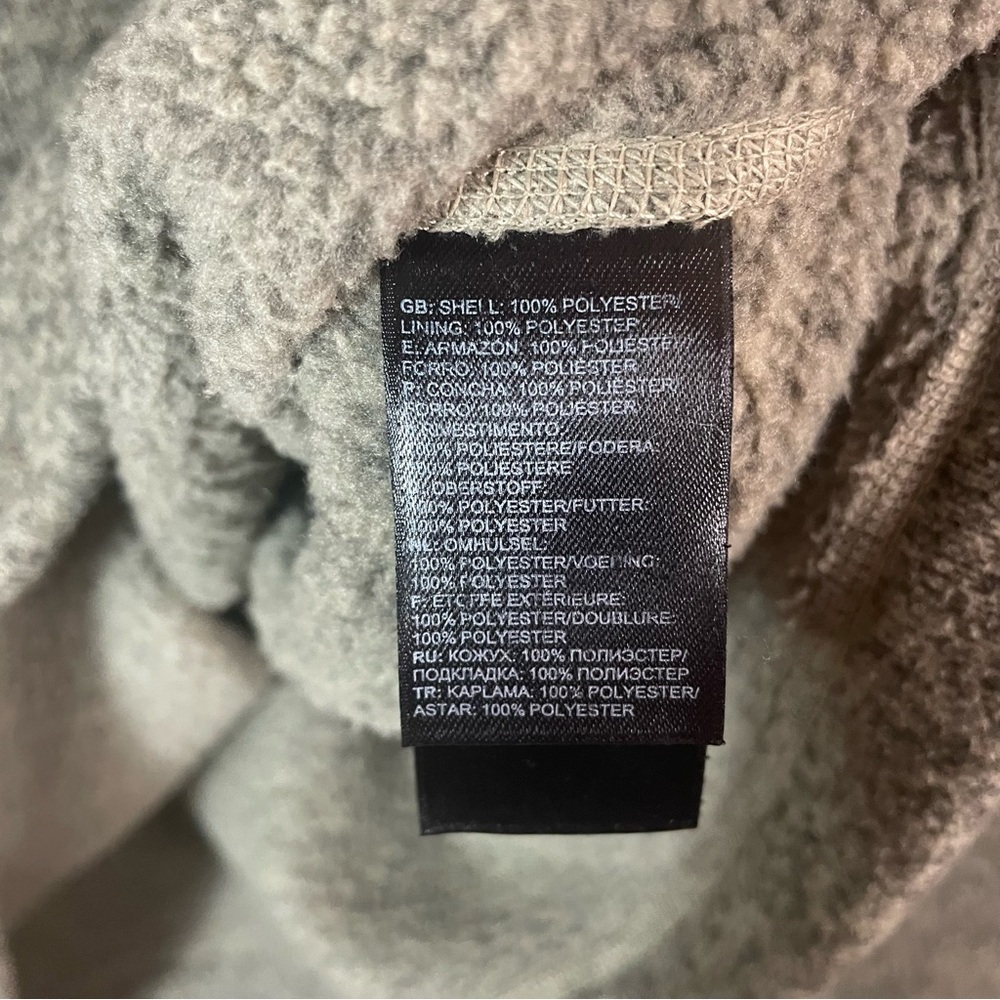 The North Face Gordon‎ Lyons 1/4 Zip Pullover Sherpa Lined Gray Oatmeal Size M - Picture 5 of 8
